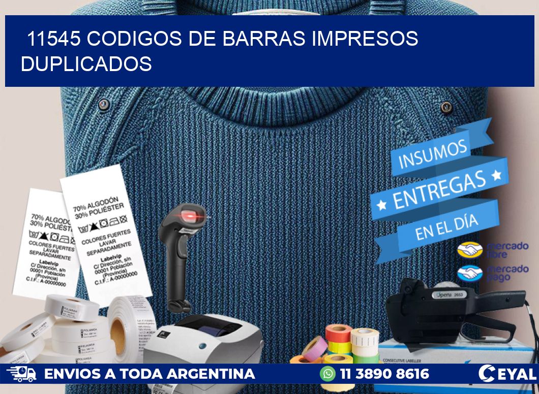 11545 Codigos de barras impresos duplicados