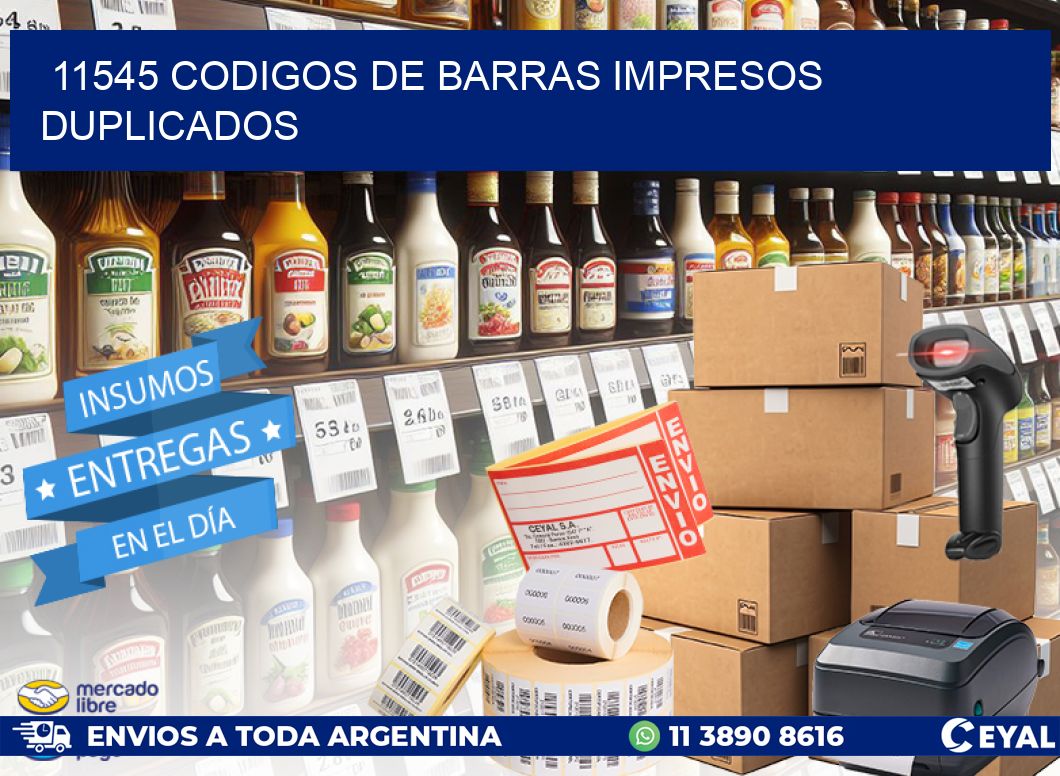 11545 Codigos de barras impresos duplicados