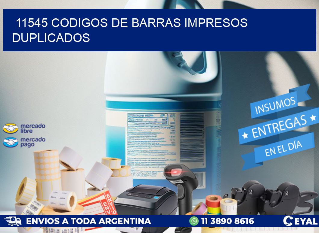 11545 Codigos de barras impresos duplicados