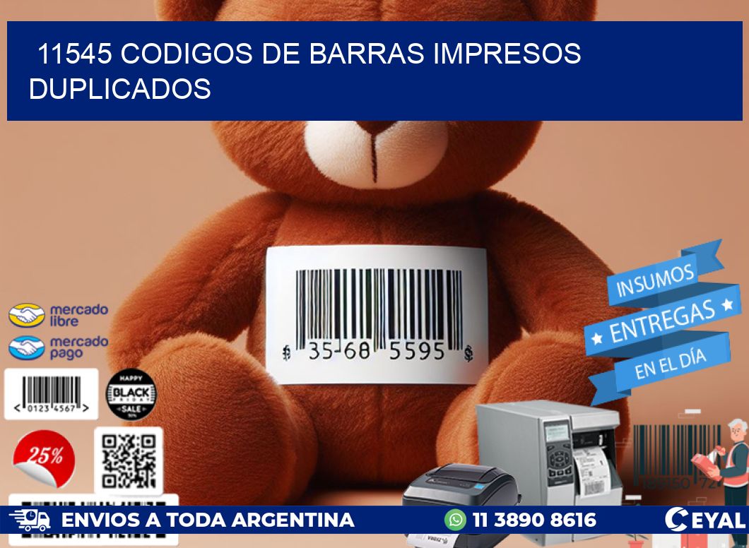 11545 Codigos de barras impresos duplicados