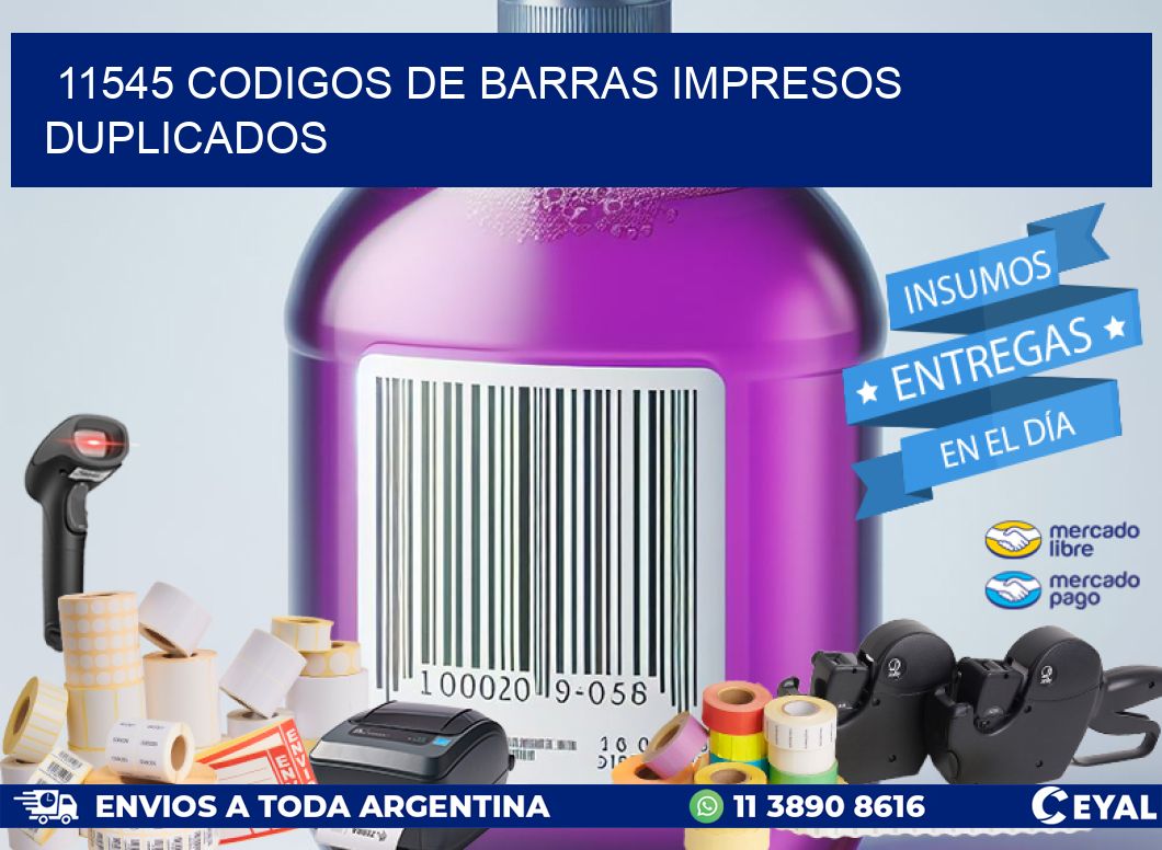 11545 Codigos de barras impresos duplicados