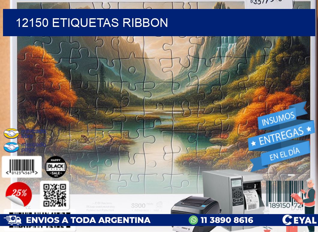 12150 ETIQUETAS RIBBON