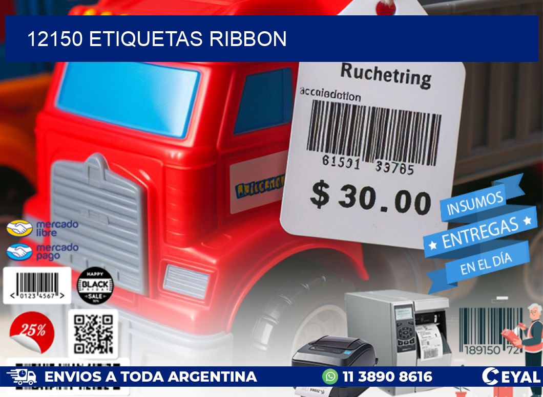 12150 ETIQUETAS RIBBON