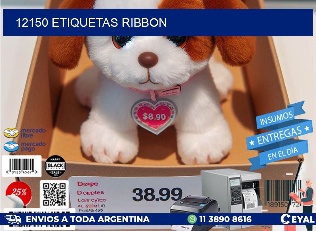 12150 ETIQUETAS RIBBON