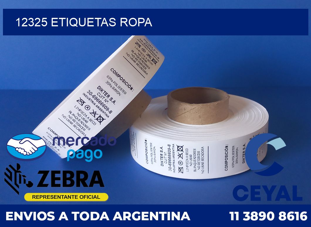 12325 ETIQUETAS ROPA