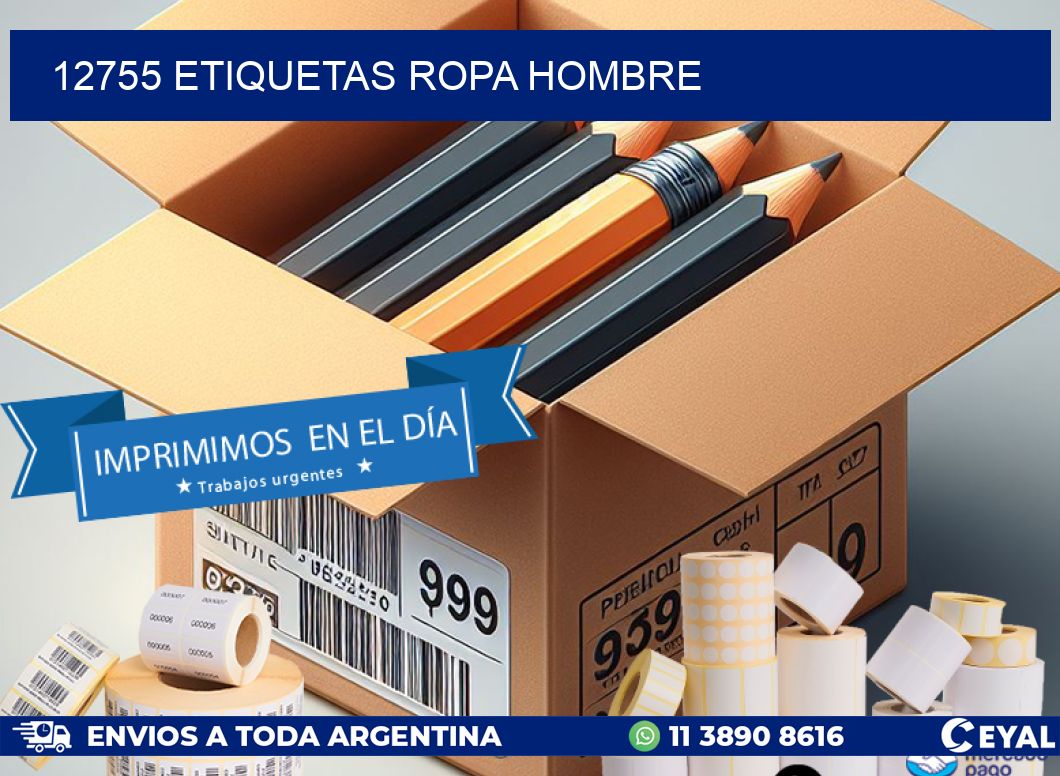 12755 ETIQUETAS ROPA HOMBRE