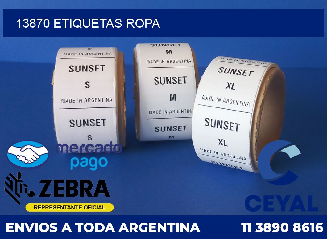 13870 ETIQUETAS ROPA