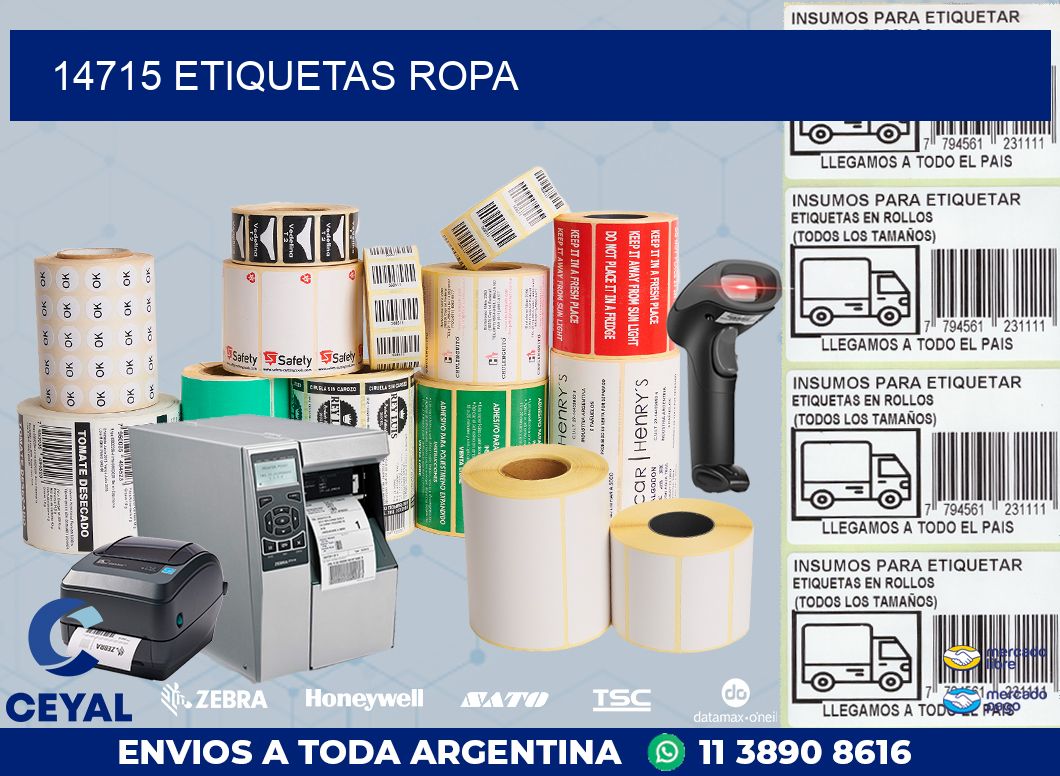 14715 ETIQUETAS ROPA