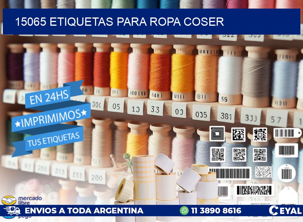 15065 ETIQUETAS PARA ROPA COSER