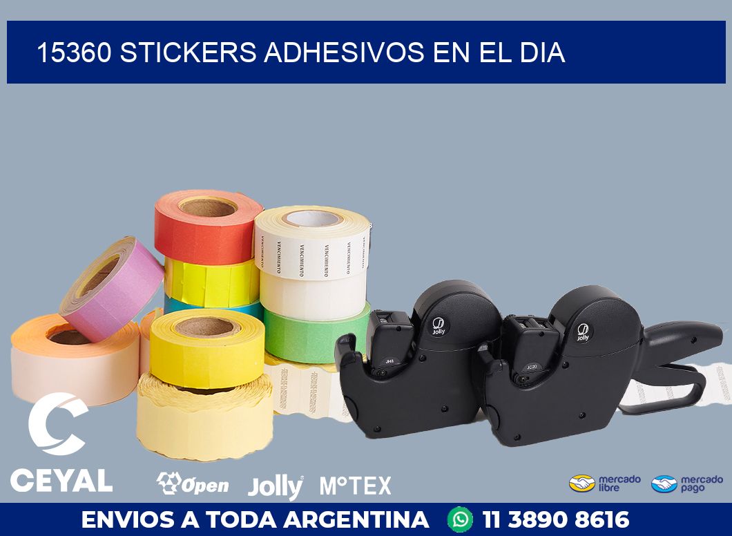 15360 stickers adhesivos en el dia