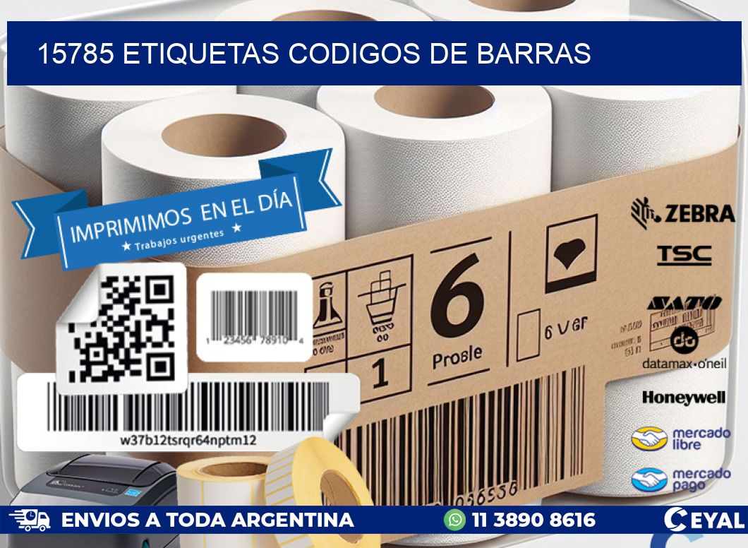 15785 etiquetas codigos de barras