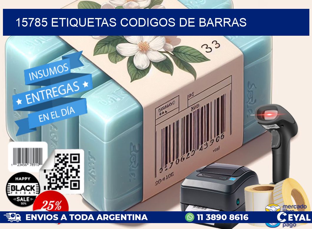 15785 etiquetas codigos de barras