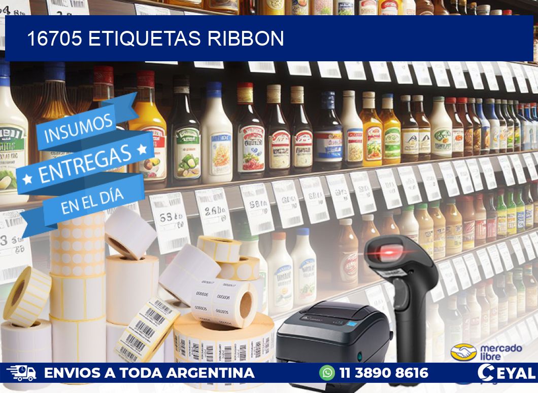 16705 ETIQUETAS RIBBON