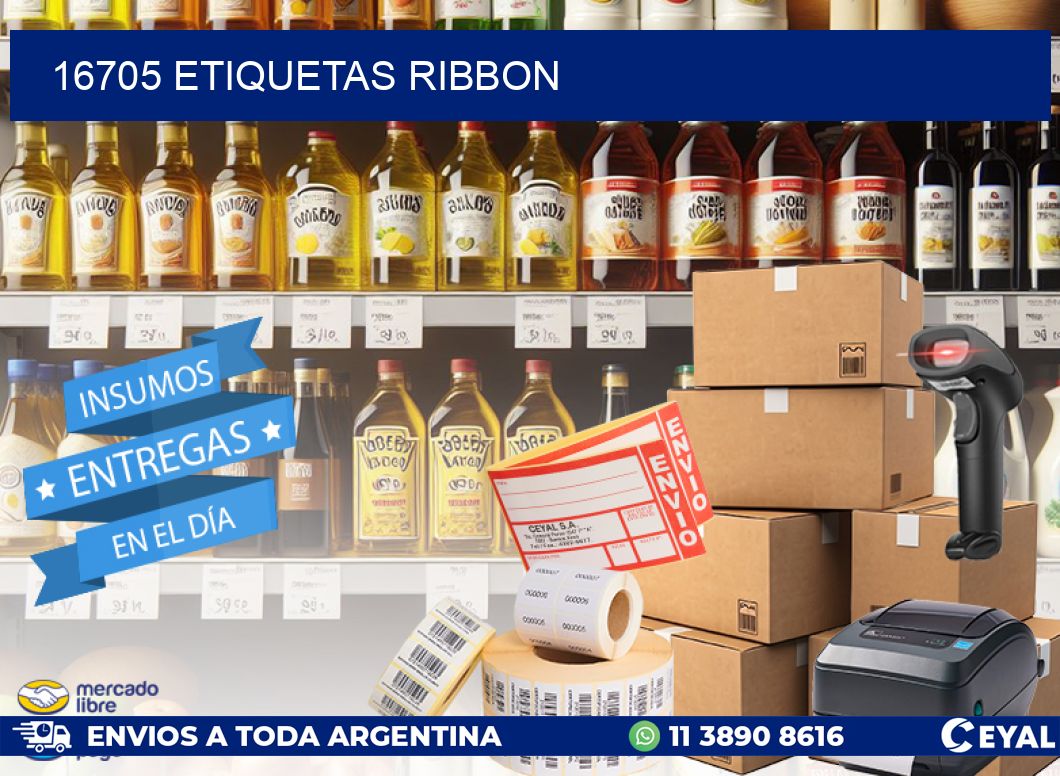 16705 ETIQUETAS RIBBON