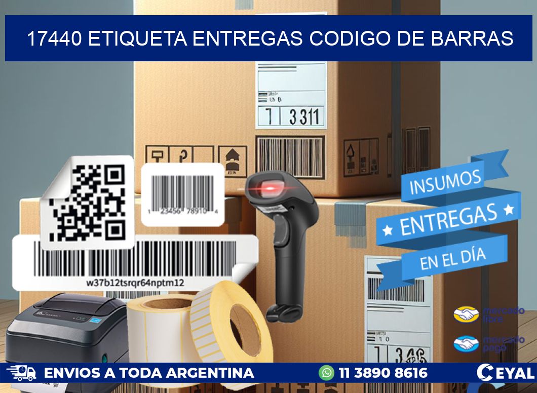 17440 etiqueta entregas codigo de barras