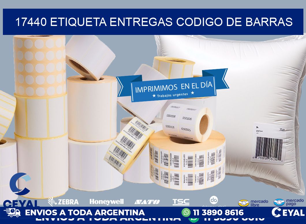 17440 etiqueta entregas codigo de barras