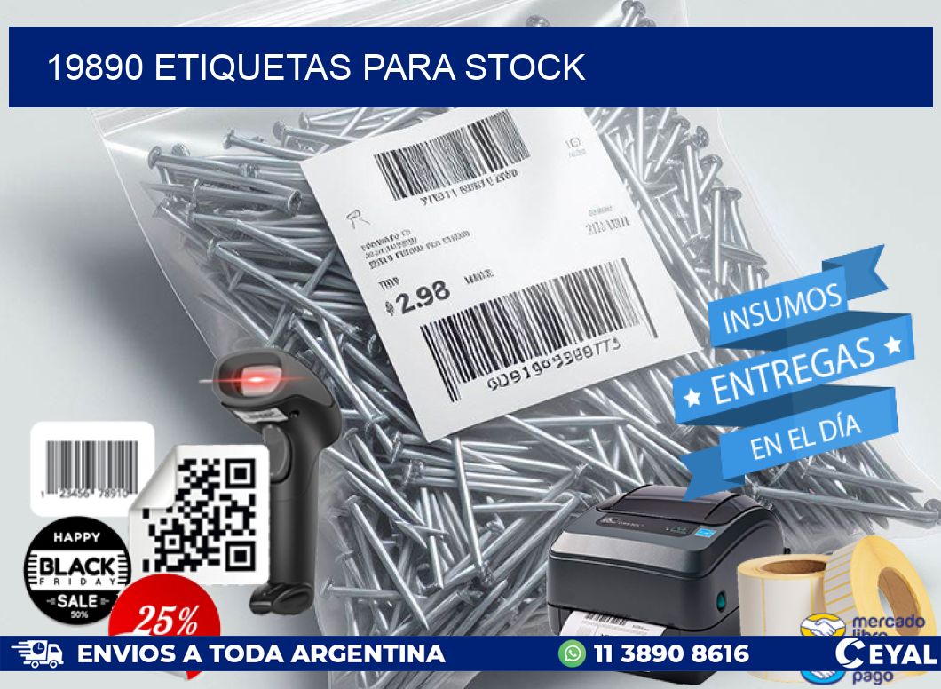 19890 ETIQUETAS PARA STOCK