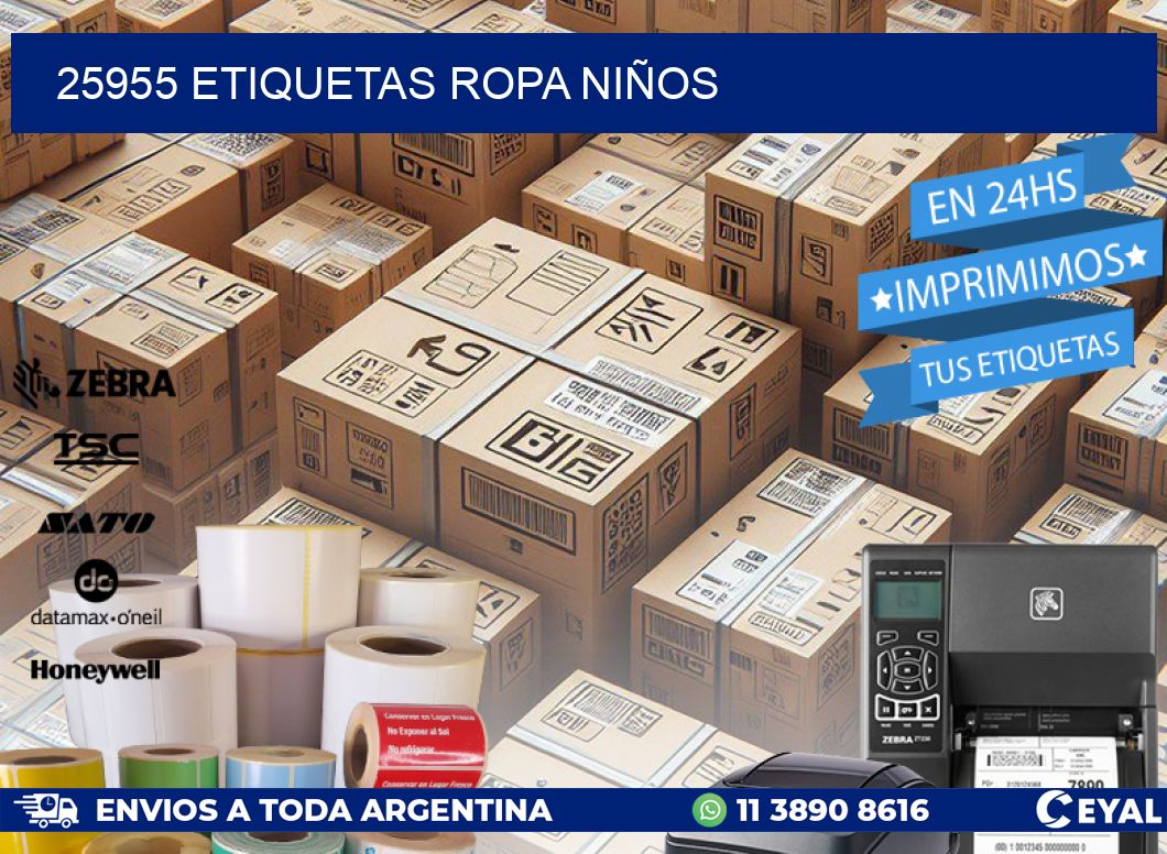 25955 ETIQUETAS ROPA NIÑOS