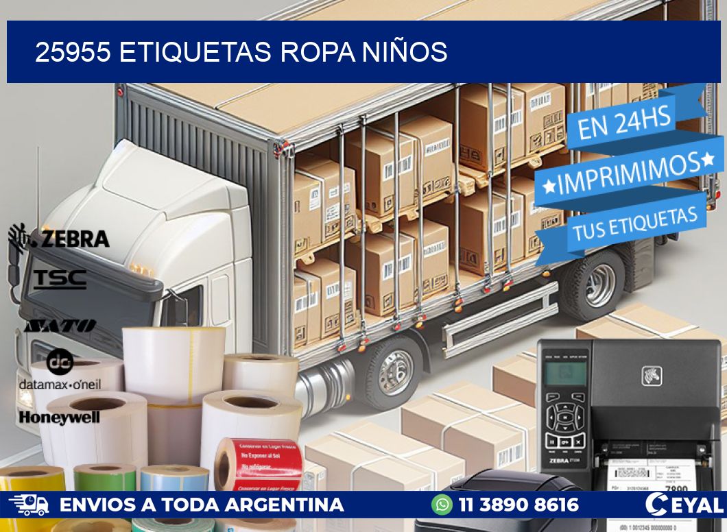 25955 ETIQUETAS ROPA NIÑOS