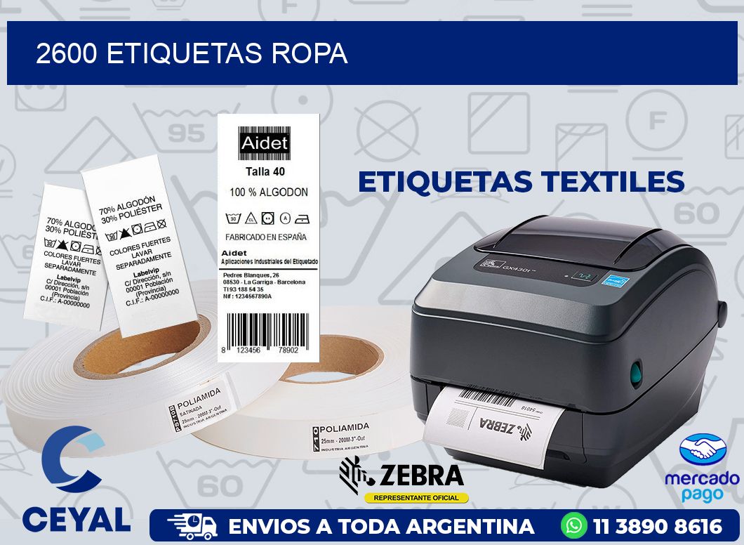 2600 ETIQUETAS ROPA