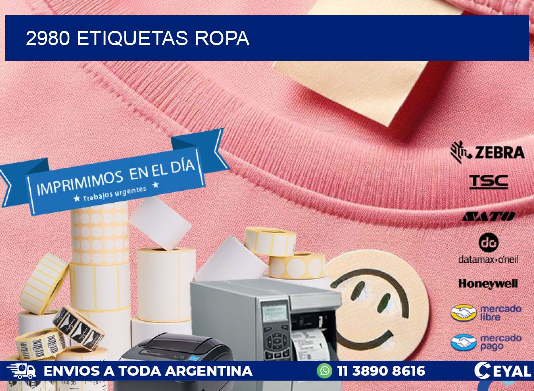 2980 ETIQUETAS ROPA