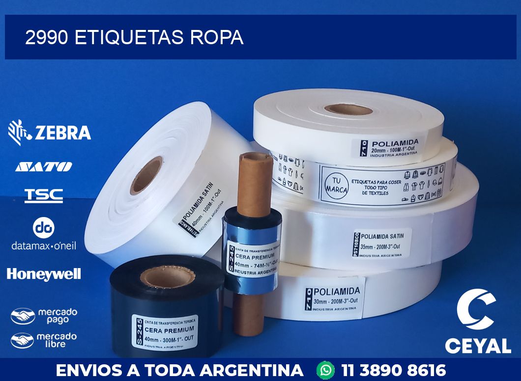 2990 ETIQUETAS ROPA