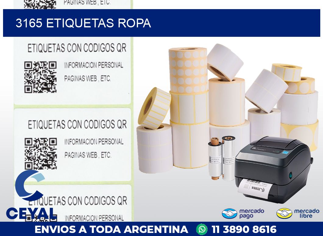 3165 ETIQUETAS ROPA