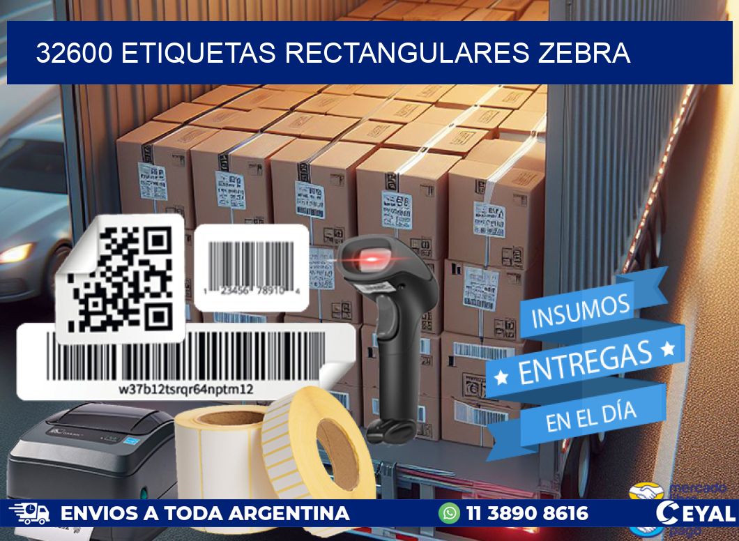 32600 etiquetas rectangulares zebra