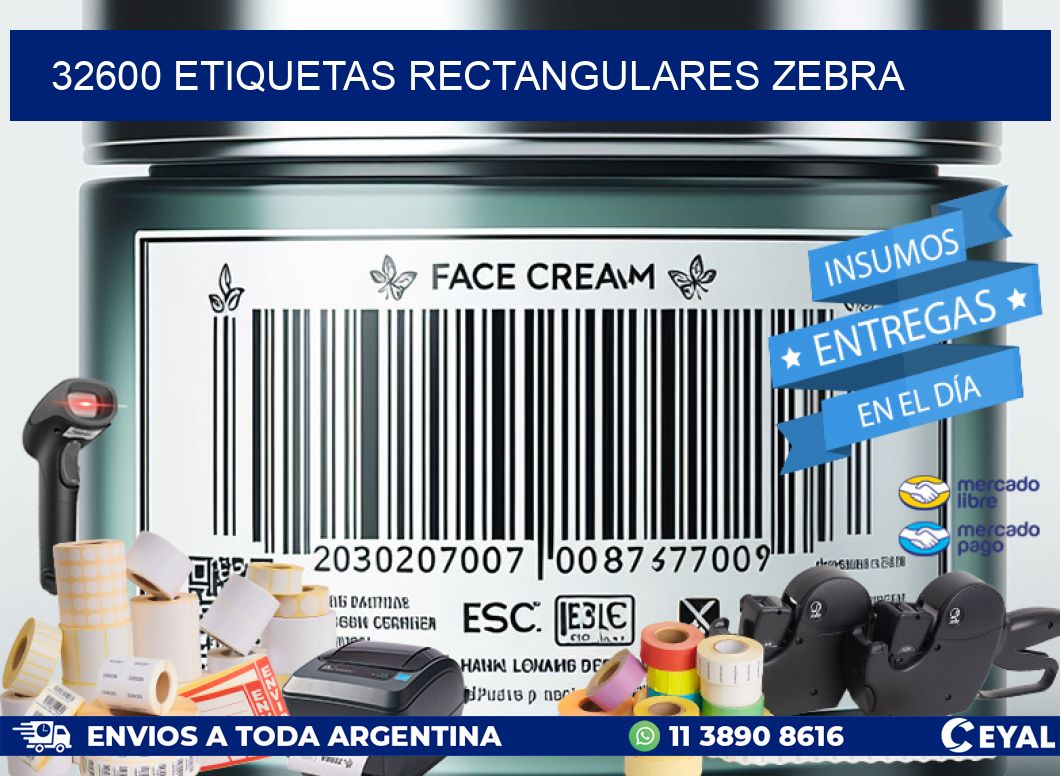 32600 etiquetas rectangulares zebra