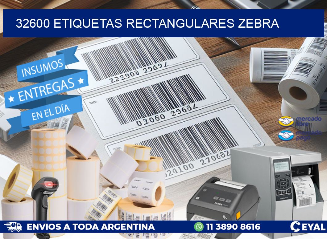 32600 etiquetas rectangulares zebra