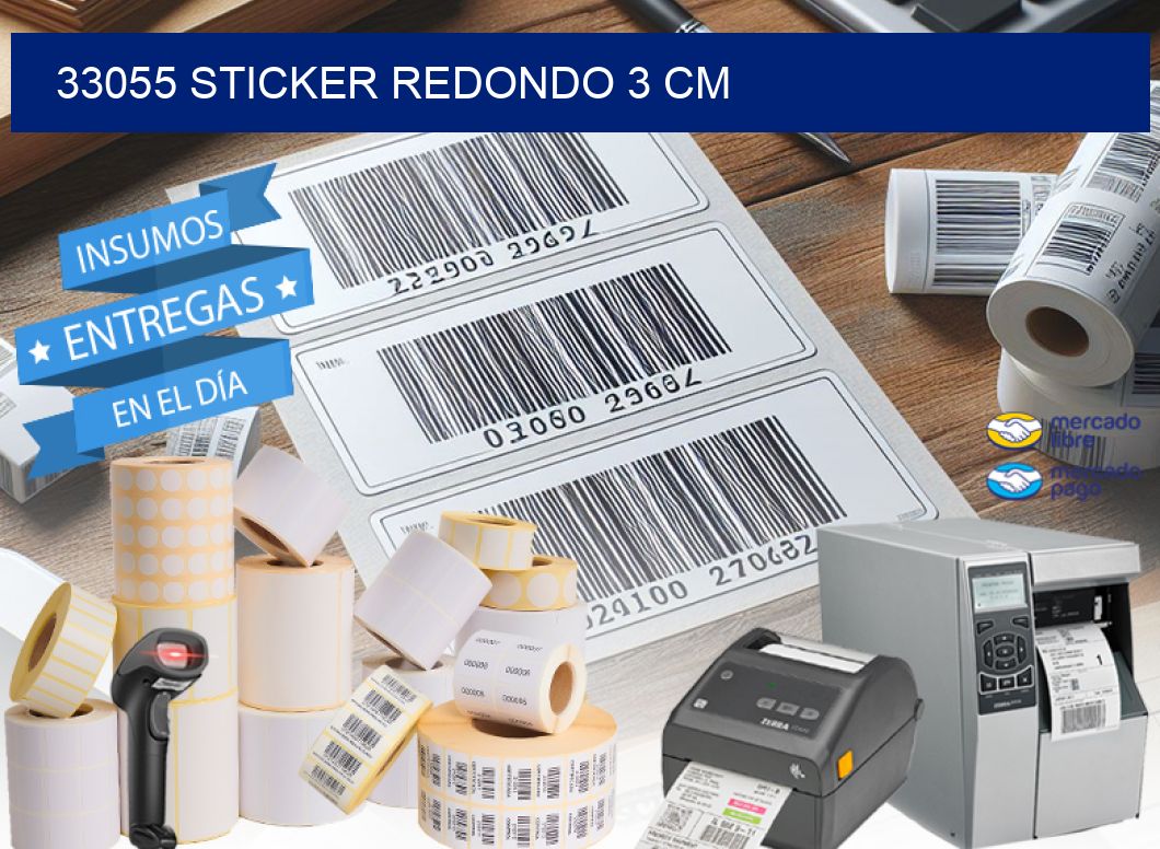 33055 STICKER REDONDO 3 CM