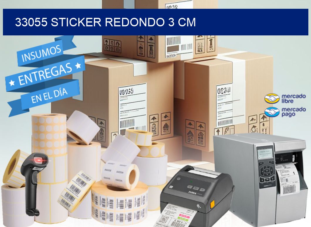 33055 STICKER REDONDO 3 CM