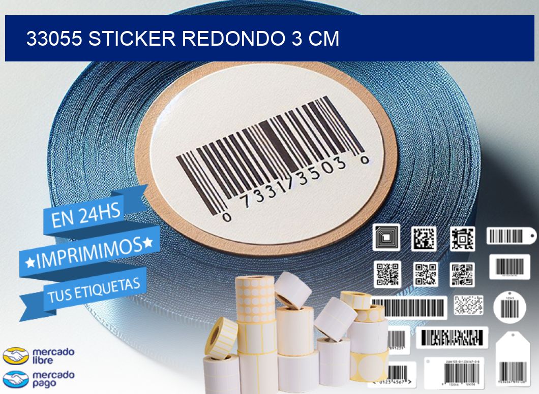 33055 STICKER REDONDO 3 CM