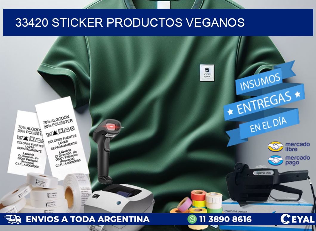 33420 STICKER PRODUCTOS VEGANOS