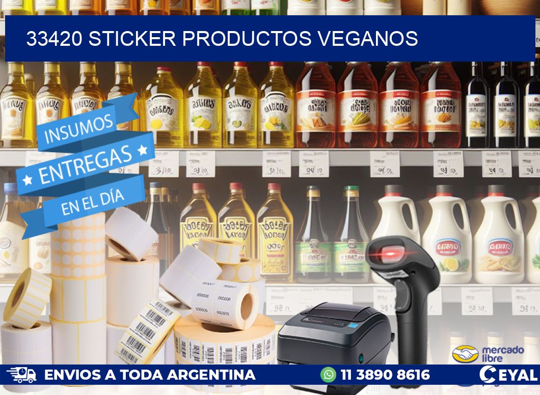 33420 STICKER PRODUCTOS VEGANOS