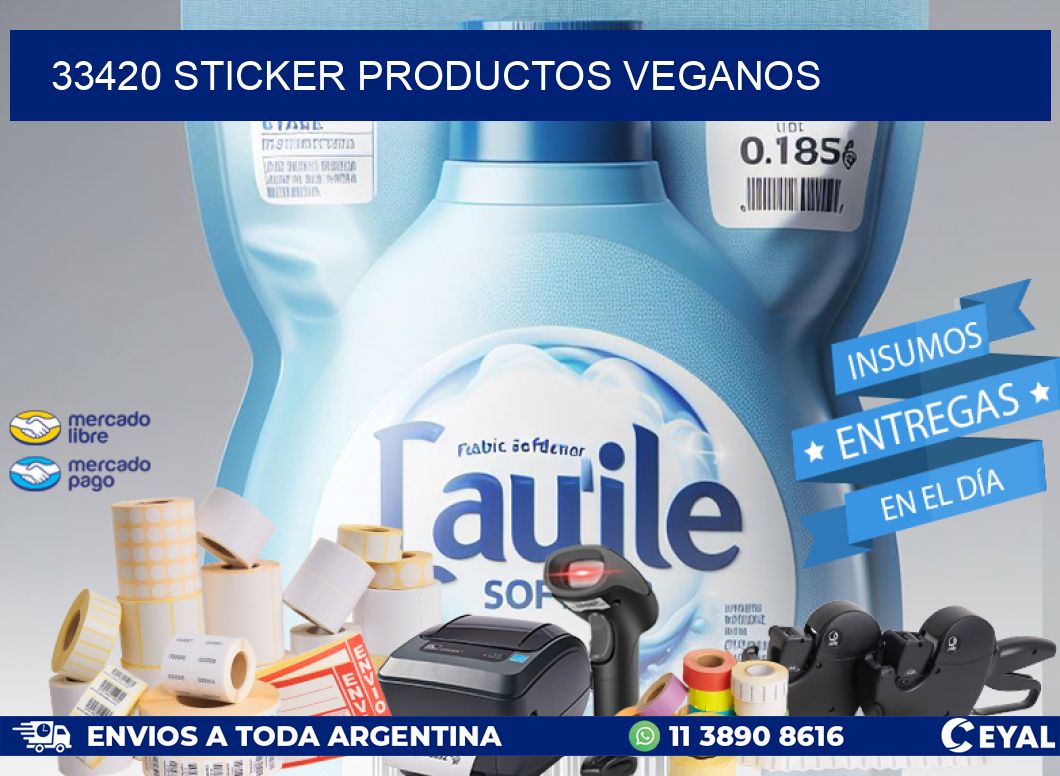 33420 STICKER PRODUCTOS VEGANOS