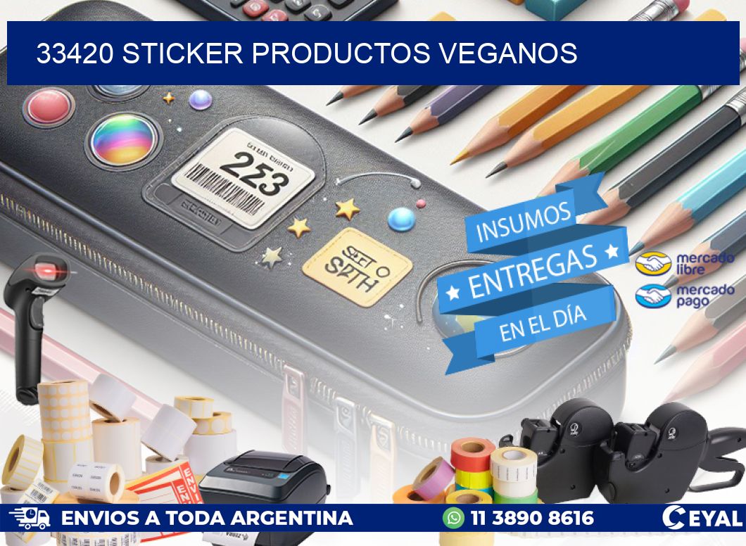 33420 STICKER PRODUCTOS VEGANOS