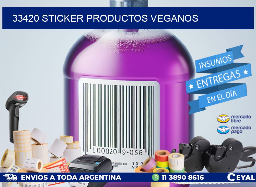 33420 STICKER PRODUCTOS VEGANOS