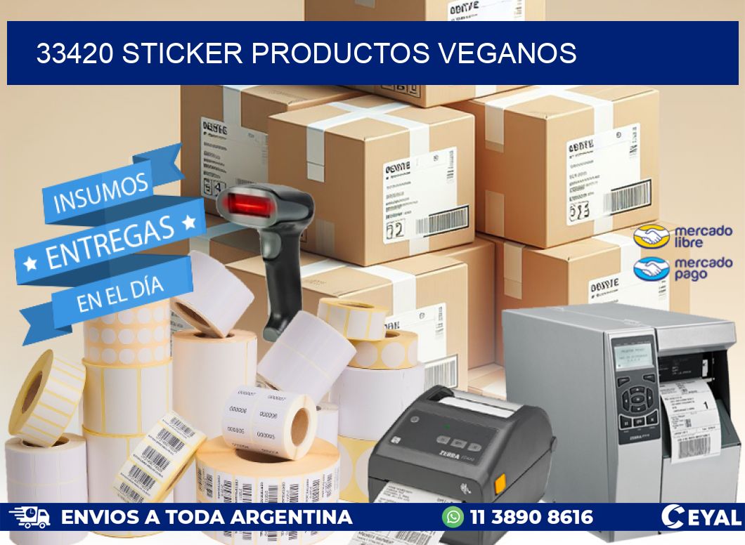 33420 STICKER PRODUCTOS VEGANOS