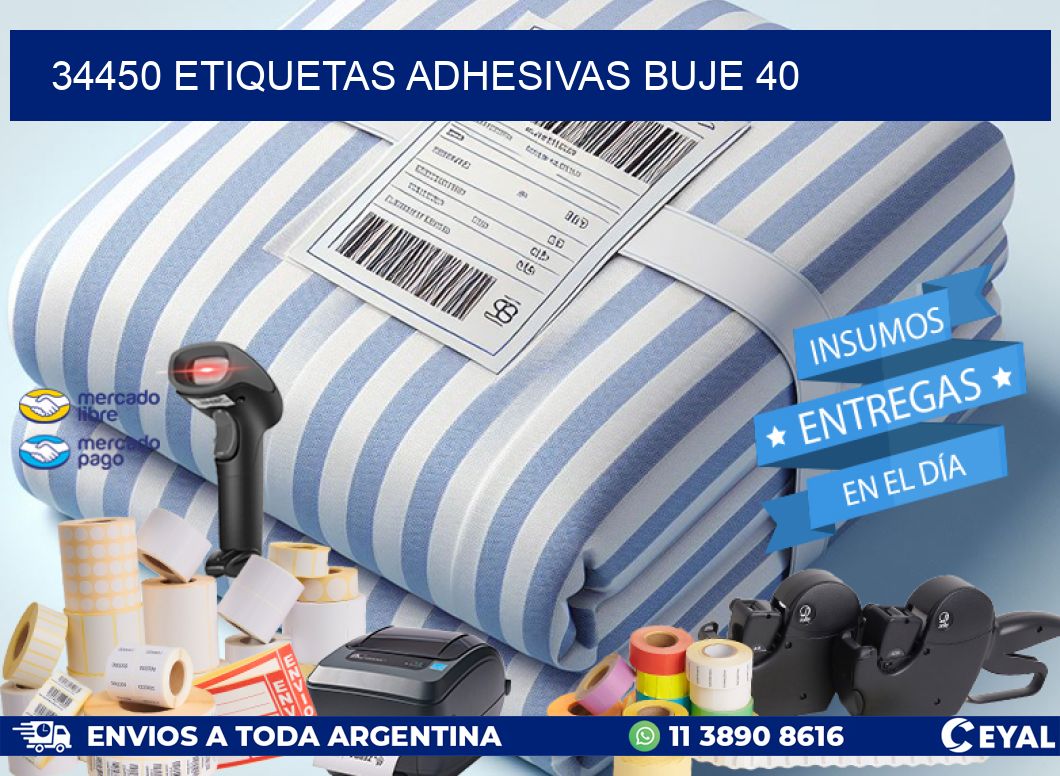 34450 ETIQUETAS ADHESIVAS BUJE 40