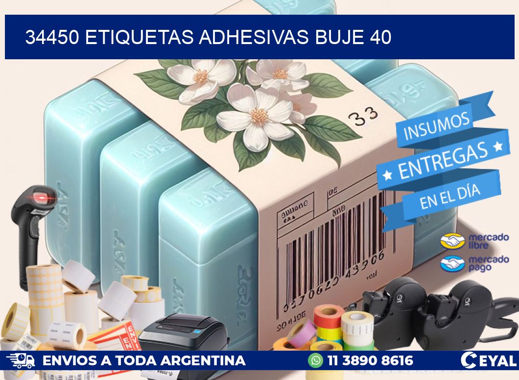 34450 ETIQUETAS ADHESIVAS BUJE 40