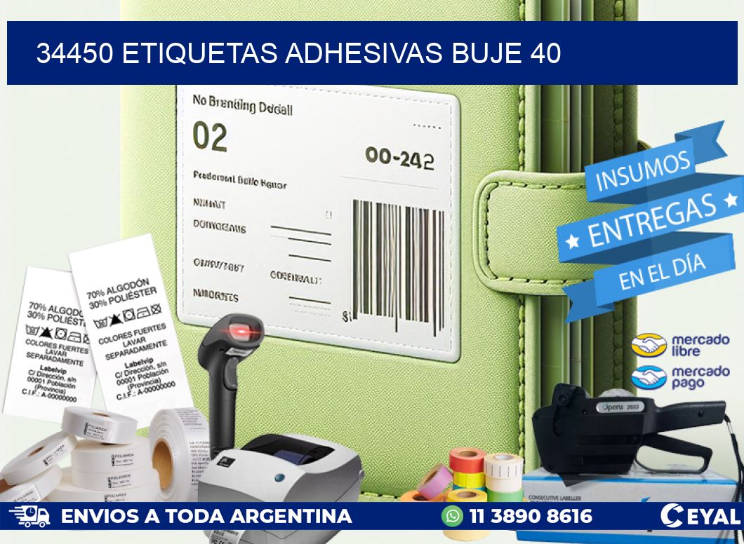 34450 ETIQUETAS ADHESIVAS BUJE 40