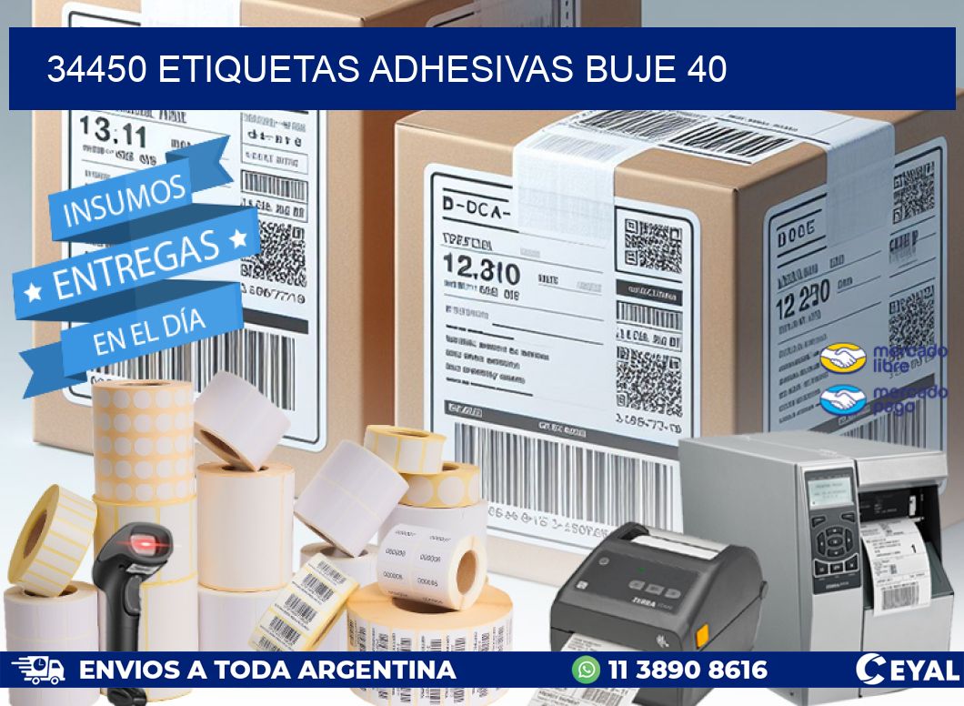 34450 ETIQUETAS ADHESIVAS BUJE 40