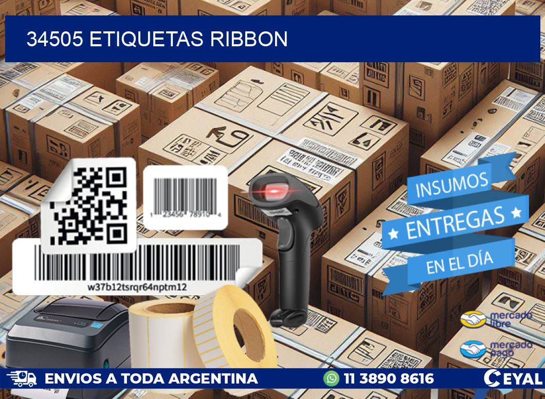 34505 ETIQUETAS RIBBON