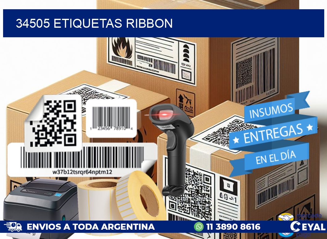 34505 ETIQUETAS RIBBON