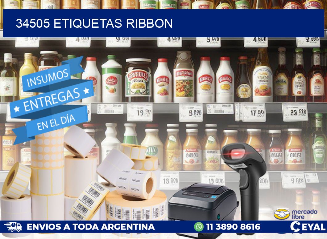 34505 ETIQUETAS RIBBON