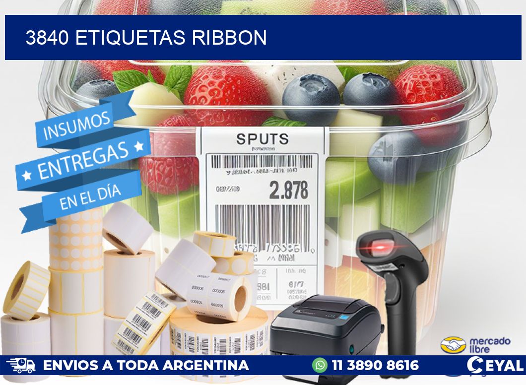 3840 ETIQUETAS RIBBON