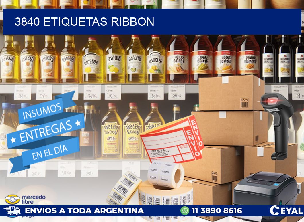 3840 ETIQUETAS RIBBON