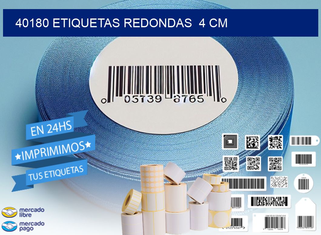 40180 ETIQUETAS REDONDAS  4 CM