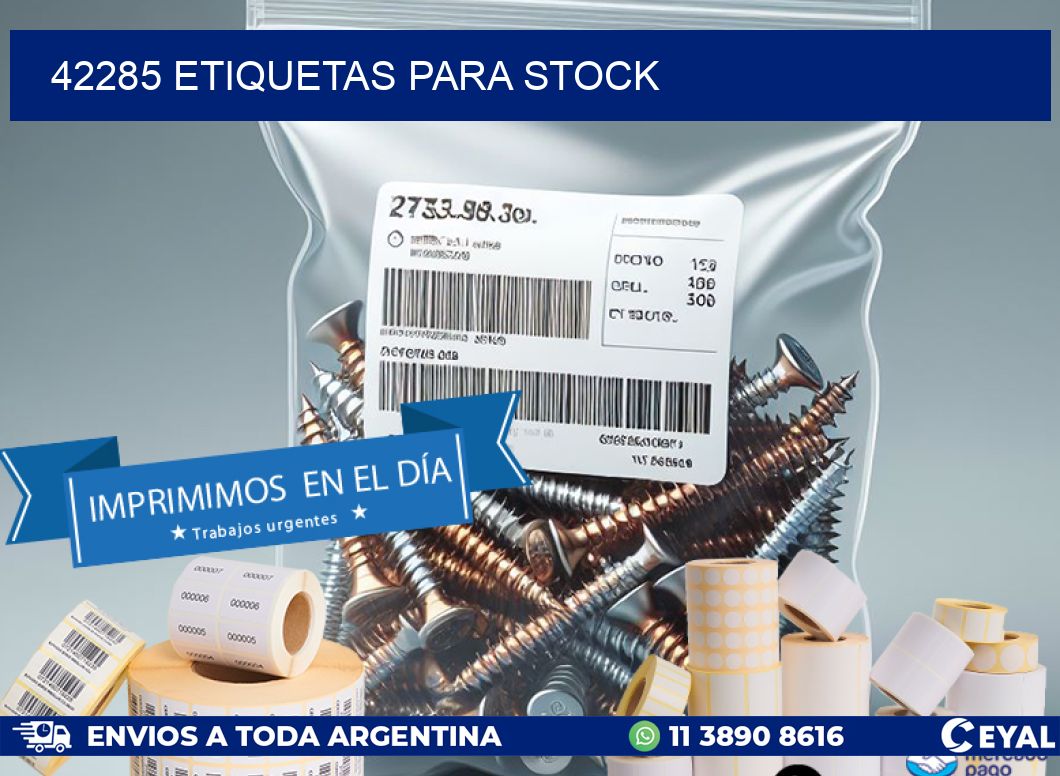 42285 ETIQUETAS PARA STOCK